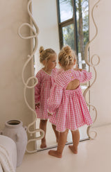 LOLLY DRESS - PINK GINGHAM