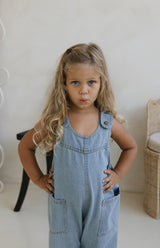 DENIM BARREL OVERALL
