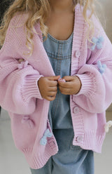 BLEU BELLE CARDIGAN - LILAC