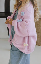 BLEU BELLE CARDIGAN - LILAC