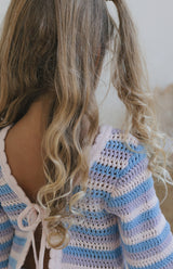 ELOISE TIE BACK DRESS - LUNA STRIPE