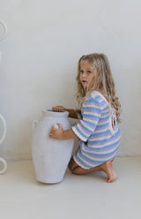 ELOISE TIE BACK DRESS - LUNA STRIPE