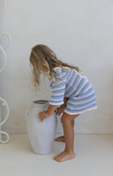 ELOISE TIE BACK DRESS - LUNA STRIPE