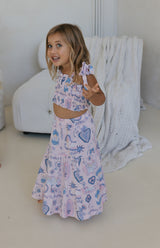 MIMI CROP & SKIRT SET - PINK AMORETTE