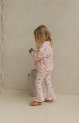 RIBBED FLARES - BELLE FLEUR BLUSH