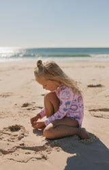 PINK AMORETTE BACK ZIP SWIMSUIT - MINI