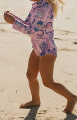 PINK AMORETTE BACK ZIP SWIMSUIT - MINI