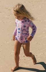 PINK AMORETTE BACK ZIP SWIMSUIT - MINI