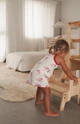 JUNE RIBBED DRESS - BOWKNOT PRINT