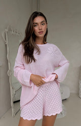 MAMA FLORA CROCHET KNIT - PINK