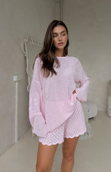 MAMA FLORA CROCHET KNIT - PINK