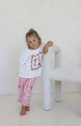 SEA IS CALLING LINEN PANTS - PINK/RED