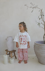 SEA IS CALLING LINEN PANTS - PINK/RED