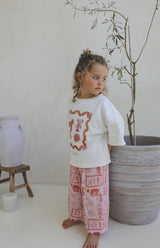 SEA IS CALLING LINEN PANTS - PINK/RED