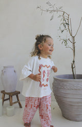 SEA IS CALLING LINEN PANTS - PINK/RED