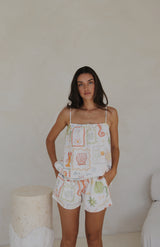 SEA IS CALLING SINGLET TOP - MAMA MULTI