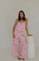SEA IS CALLING PANT - MAMA PINK/RED
