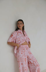 SEA IS CALLING PANT - MAMA PINK/RED