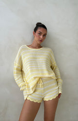 BUTTERCUP STRIPE SHORTS - MAMA