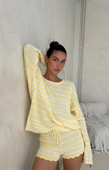 BUTTERCUP STRIPE SHORTS - MAMA