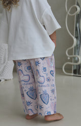 PINK AMORETTE LINEN PANTS