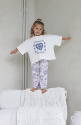 PINK AMORETTE LINEN PANTS