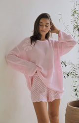 MAMA FLORA CROCHET KNIT - PINK