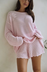 MAMA FLORA CROCHET KNIT - PINK