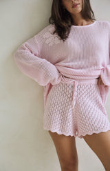 MAMA FLORA CROCHET KNIT - PINK
