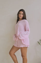 MAMA FLORA CROCHET KNIT - PINK