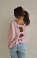 MAMA ELODIE BOW BACK KNIT - BLUSH