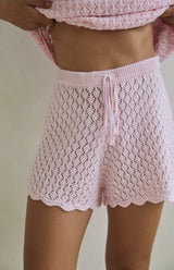 BIRDIE CROCHET SHORTS - MAMA PINK