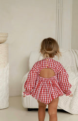 LOLLY ROMPER - CHERRY GINGHAM