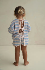 LUNA STRIPE TIE BACK TOP