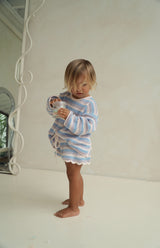 LUNA STRIPE TIE BACK TOP