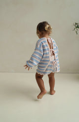 LUNA STRIPE TIE BACK TOP