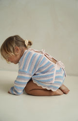 LUNA STRIPE TIE BACK TOP