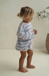 LUNA STRIPE TIE BACK TOP