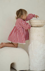 NOELLE DRESS - CHERRY GINGHAM