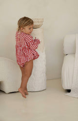NOELLE ROMPER - CHERRY GINGHAM