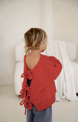 AGNES TIE BACK KNIT - RED