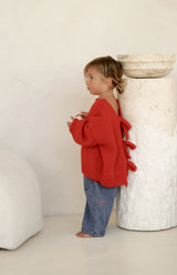 AGNES TIE BACK KNIT - RED