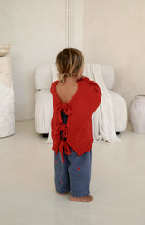 AGNES TIE BACK KNIT - RED
