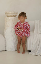 NOELLE ROMPER - CHERRY GINGHAM