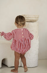 NOELLE ROMPER - CHERRY GINGHAM