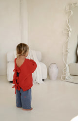 AGNES TIE BACK KNIT - RED