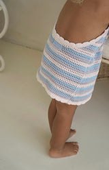 BIRDIE HALTER DRESS - LUNA STRIPE