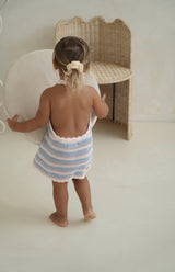 BIRDIE HALTER DRESS - LUNA STRIPE