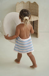 BIRDIE HALTER DRESS - LUNA STRIPE