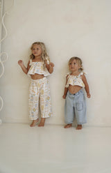 AMORETTE RIC RAC CROP & PANT SET